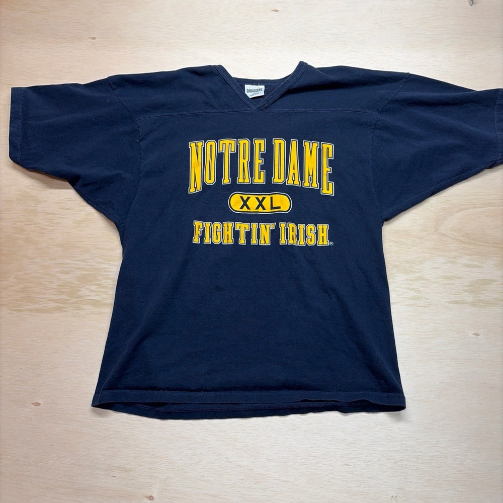 Vintage 90s Danaggers Notre Dame Fighting Irish XXL Logo Jersey TShirt USA Sz XL